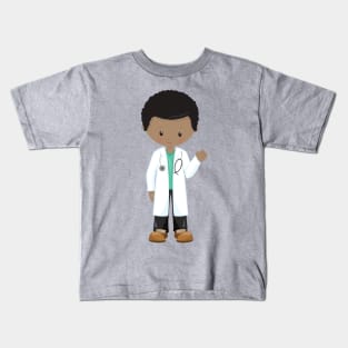 African American Boy, Doctor, Lab Coat, Medicine Kids T-Shirt